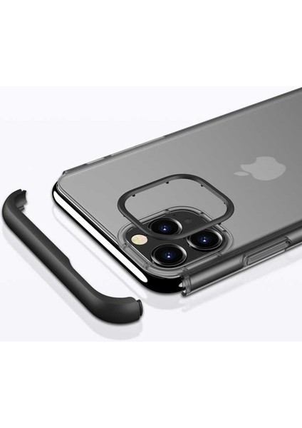Apple iPhone 11 Pro Max Kılıf Şeffaf Mat Görünümlü Transparan Tasarımlı Kapak (Nili)