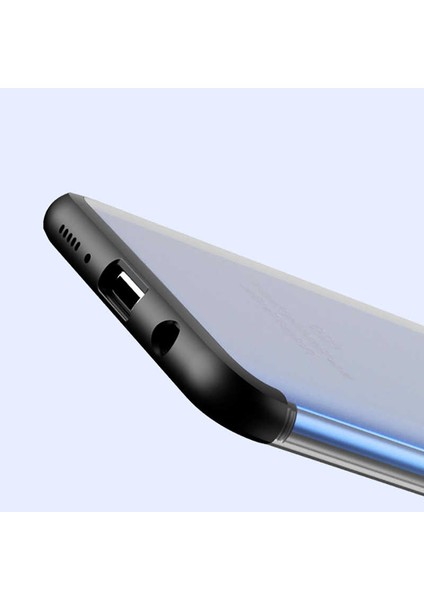 Samsung Galaxy A20 Kılıf Şeffaf Mat Görünümlü Transparan Tasarımlı Kapak (Nili)