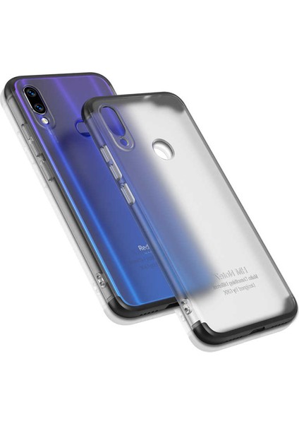 Xiaomi Redmi Note 7 Kılıf Şeffaf Mat Görünümlü Transparan Tasarımlı Kapak (Nili)