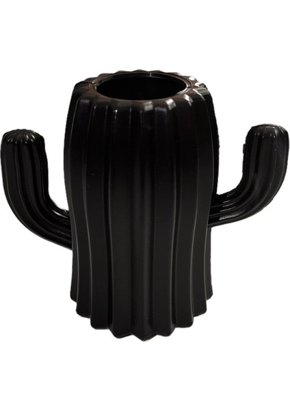 Kaktüs Saksı - 11 cm - Siyah