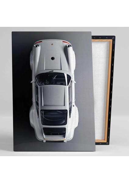 Beyaz Porsche Klasik Araba Efsane Kanvas Tablo