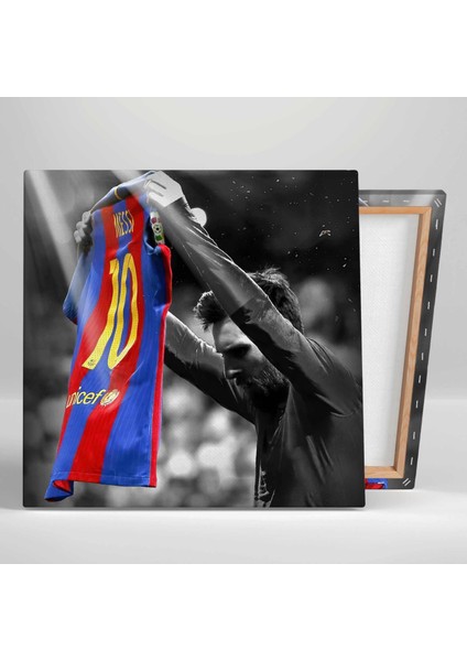 Lionel Messi Barcelona Forması Futbolcu Goat Kanvas Tablo fiyatları