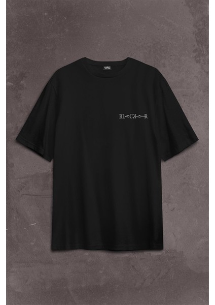 Japon Death Note Black Air Hip Hop Sırt Ön Baskılı Oversize Tişört T-Shirt fiyatları