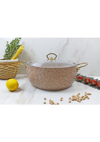 Eco Gold Granit 28 cm Derin Tencere