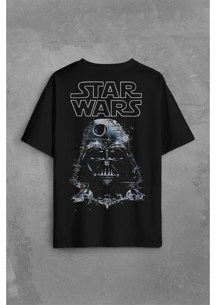 Star Wars Darth Vader Yıldız Savaşları Sırt Ön Baskılı Oversize Tişört T-Shirt fiyatları