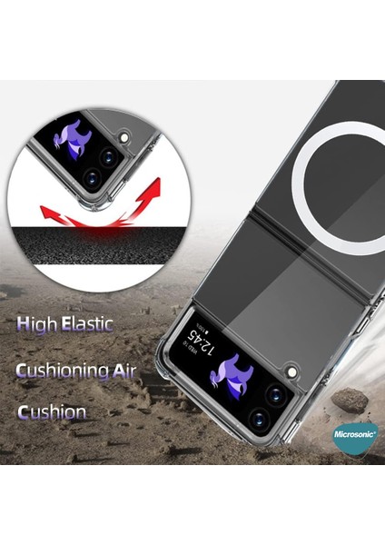 Samsung Galaxy Z Flip 3 Kılıf Magsafe Clear Soft Şeffaf
