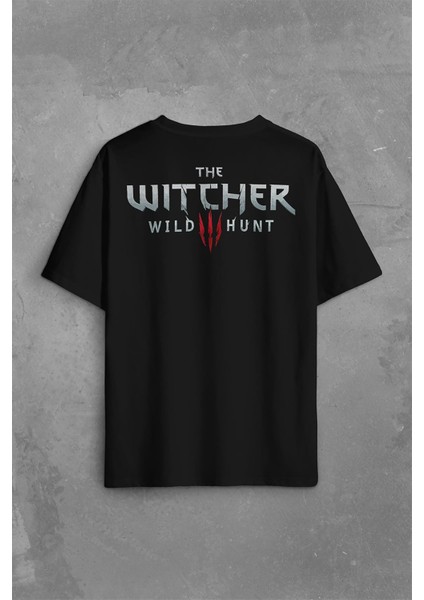 The Witcher Avatar Wild Hunt Online Oyun Wolf Sırt Ön Baskılı Oversize Tişört T-Shirt fiyatları
