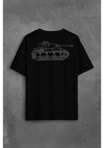 Tiger I Panzer Tank Wehrmacht Wh Wk2 Wwii War Sırt Ön Baskılı Oversize Tişört T-Shirt fiyatları
