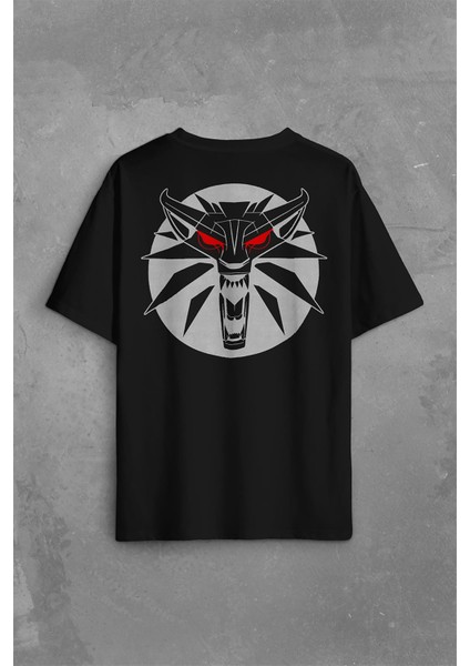 The Witcher Avatar Wild Hunt Online Oyun Wolf Sırt Ön Baskılı Oversize Tişört T-Shirt fiyatları