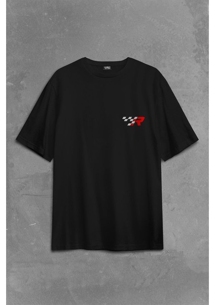 Racing Formula1 Araba Yarışı Motor Drag Sırt Ön Baskılı Oversize Tişört T-Shirt fiyatları