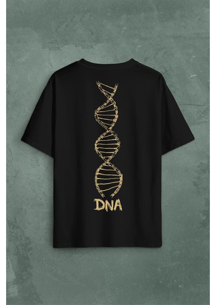 Dna Bisiklet Zinciri Genetik Hayat Ağacı Evrim Sırt Ön Baskılı Oversize Tişört T-Shirt fiyatları