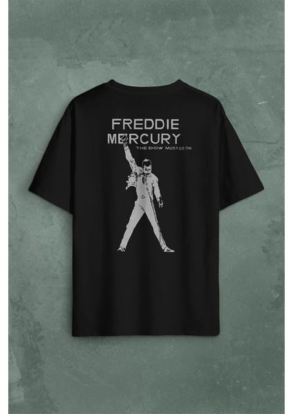 Freddie Mercury Eagle Rock Queen We Are The Champion Sırt Ön Baskılı Oversize Tişört T-Shirt fiyatları