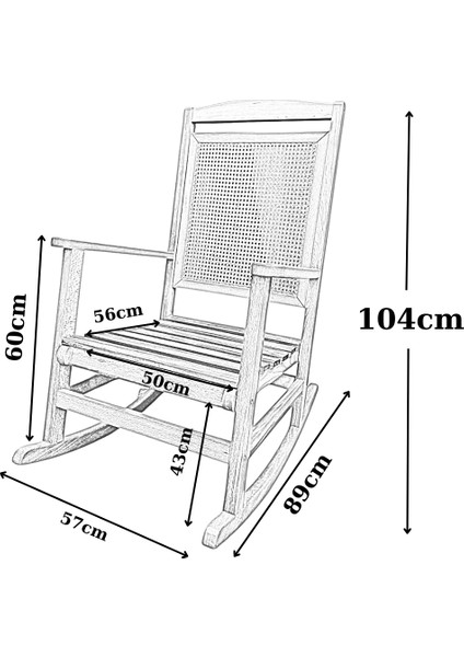Veranda Naturel Vizon Minderli Hasırlı Sallanan Sandalye Hazeranlı Dinlenme Koltuğu indirimleri