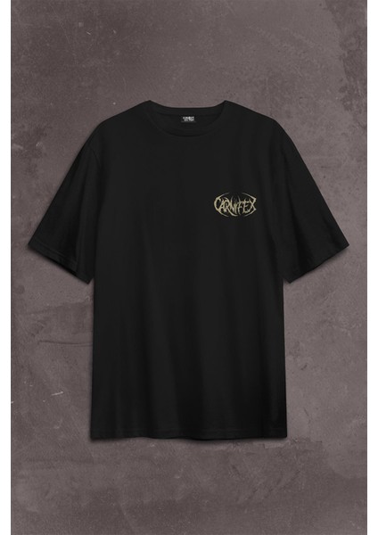 Carnifex Rock Ghotic Black Metal Death Music Müzik Sırt Ön Baskılı Oversize Tişört T-Shirt