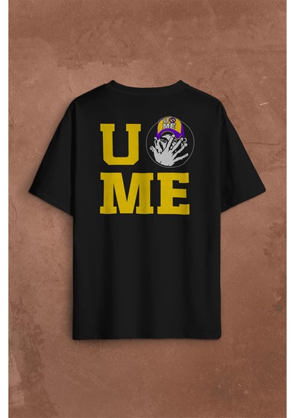 John Cena You Me Never Give Up Cenation Asla Pes Etme Sırt Ön Baskılı Oversize Tişört T-Shirt fiyatları