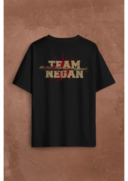 I Am Negan The Walking Dead Yürüyen Ölüler Sırt Ön Baskılı Oversize Tişört T-Shirt fiyatları