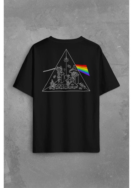 Pink Floyd Carnegıe Hall Dark Side Of The Moon Sırt Ön Baskılı Oversize Tişört T-Shirt
