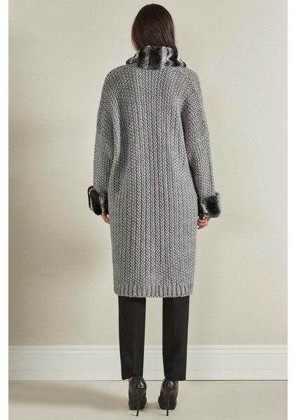 Kürklü Gri Hırka fiyatları