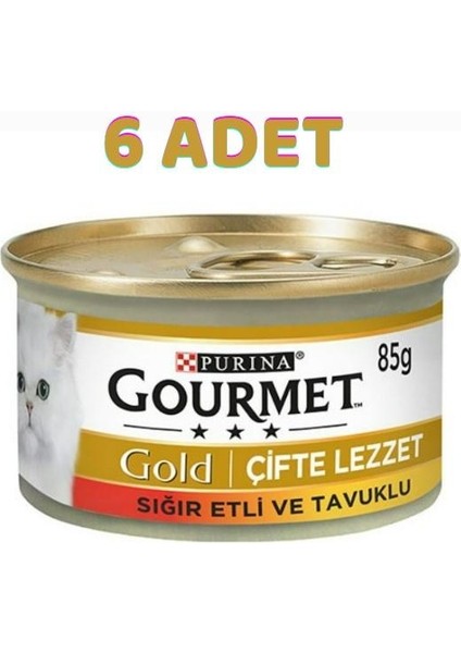 Sığır Etli ve Tavuklu Kedi Konservesi 6 x 85 gr