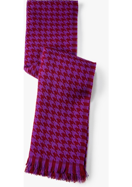 Kazayağı Desenli Atkı Püsküllü