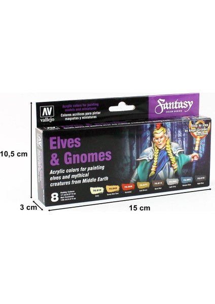 70242 8x18 ml. Elves & Gnomes, by Angel Giraldez, Model Color Serisi Model Boyası Seti fırsatları