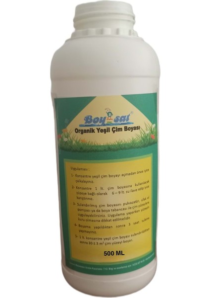 Organik Yeşil Çim Boyası 0.5l