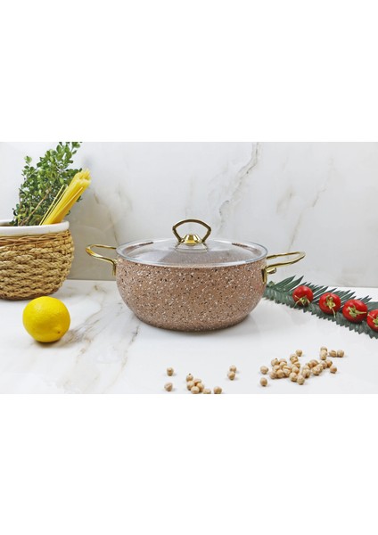 Eco Gold Granit 22 cm Derin Tencere