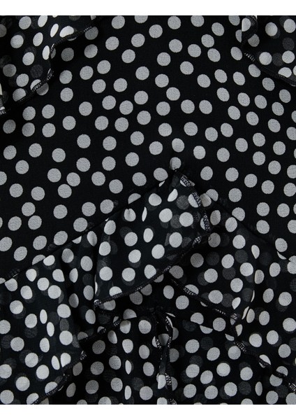 Fırfırlı Elbise Şifon Mini Ince Askılı V Yaka Astarlı fiyatları