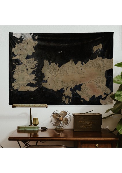 Game Of Thrones Map Duvar Örtüsü - 100 cm x 135 cm
