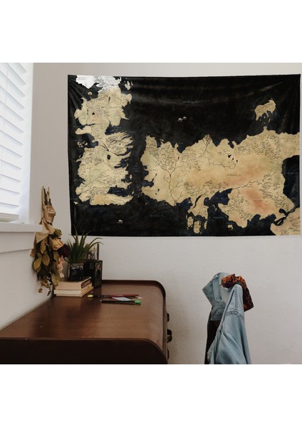 Game Of Thrones Map Duvar Örtüsü - 100 cm x 135 cm