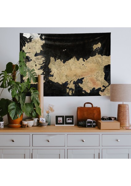 Game Of Thrones Map Duvar Örtüsü - 100 cm x 135 cm
