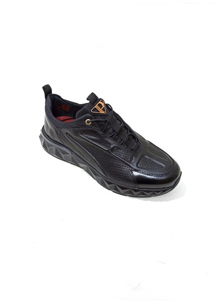 Siyah Deri Erkek Sneaker Ayakkabı fiyatları