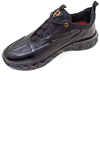Siyah Deri Erkek Sneaker Ayakkabı modelleri