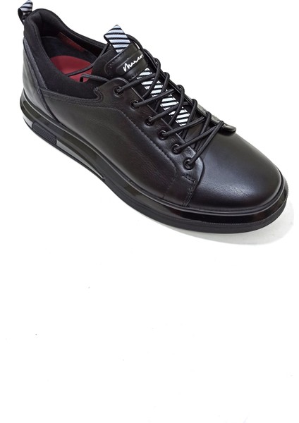 Siyah Deri Erkek Sneaker Ayakkabı fiyatları