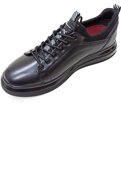 Siyah Deri Erkek Sneaker Ayakkabı modelleri
