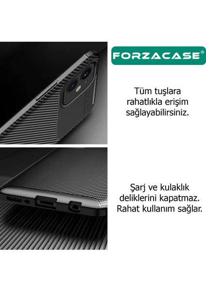 Xiaomi Poco F4 / Redmi K40S Uyumlu Onix Serisi Carbon Fieber Silikon Kılıf