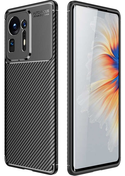 Xiaomi Mix 4 Uyumlu Onix Serisi Carbon Fieber Silikon Kılıf