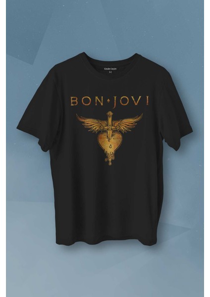 Jon Bon Jovi Music Gitar Rock Müzik Kısa Kollu Baskılı Tişört T-Shirt