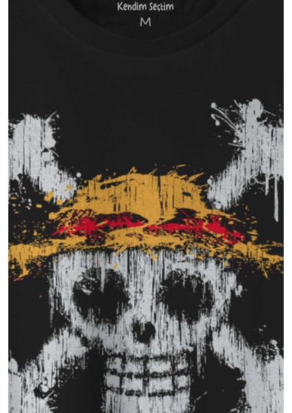 Şapkalı One Piece Anime Baskılı Tişört T-Shirt fiyatları