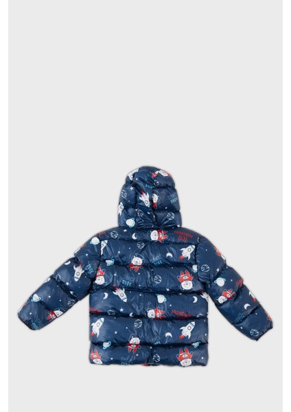 Ekstra Dolgulu İçi Yumuşak Polarlı Kapüşonlu Şişme Mont Erkek Çocuk MONT 5763006 fiyatları