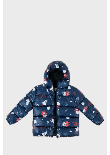 Ekstra Dolgulu İçi Yumuşak Polarlı Kapüşonlu Şişme Mont Erkek Çocuk MONT 5763006 modelleri