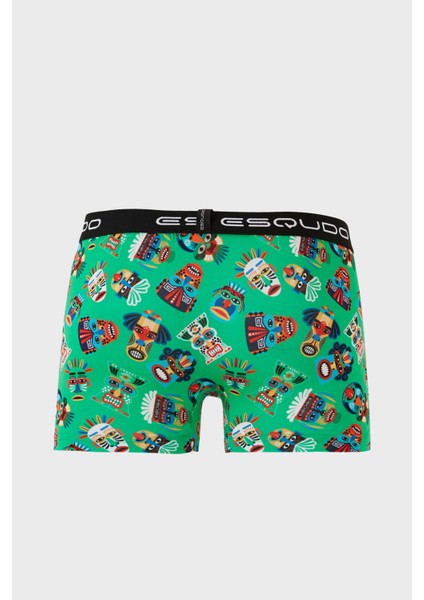 Pamuklu Tasarım Desenli Streç Boxer Erkek Boxer 643002 modelleri