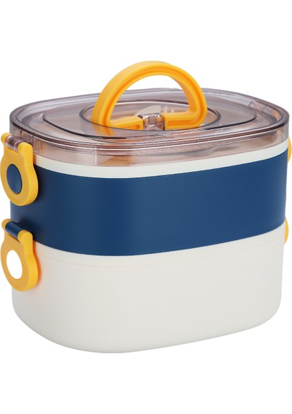 Bento 1200ml Çift Renkli Lunchbox Yeni Koleksiyon 2 Katlı Çelik Sefer Tası Yemek Kutusu
