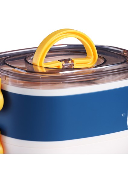 Bento 1200ml Çift Renkli Lunchbox Yeni Koleksiyon 2 Katlı Çelik Sefer Tası Yemek Kutusu