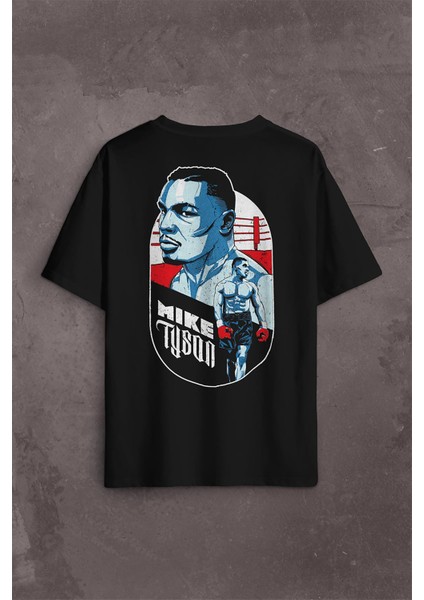 Mike Tyson Boks Box Spor Kral Ring Sırt Ön Baskılı Oversize Tişört T-Shirt