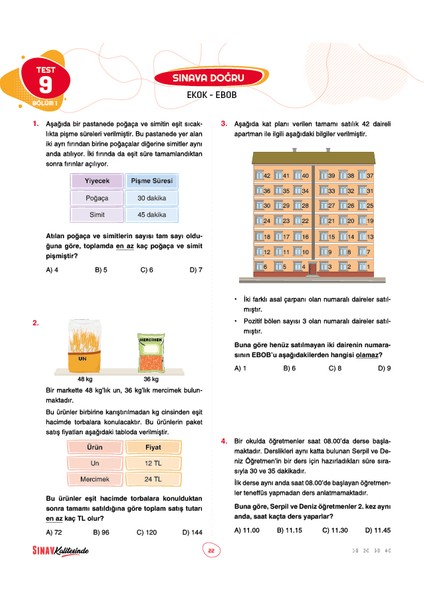 Sınav Yayınları 8. Sınıf LGS Matematik Soru Bankası