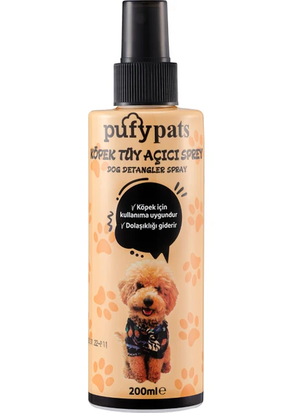 Pufy Pats Kedi&köpek Tüy Açıcı Sprey​ Kolay Tarama 200 ml