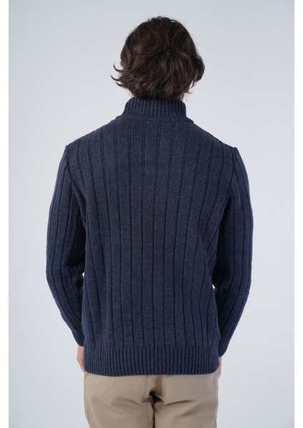 Erkek Saç Örgülü Yürütme Arka Kol Fitilli Düğmeli Triko Yün Kazak TRIST-5307 modelleri