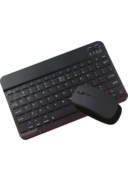 Mk-4 Kablosuz Ergonomik Apple-Android-Windows Manyetik Tablet Kılıf Uyumlu Klavye Mouse Kiti(Türkçe Q Klavye)