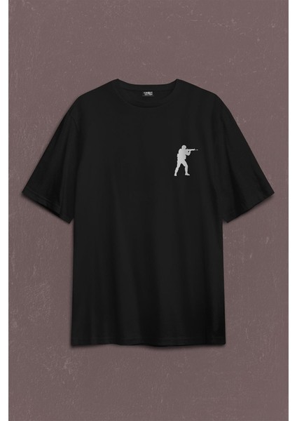 Cs Go Csgo Counter Strike Global Offensıve Sırt Ön Baskılı Oversize Tişört T-Shirt